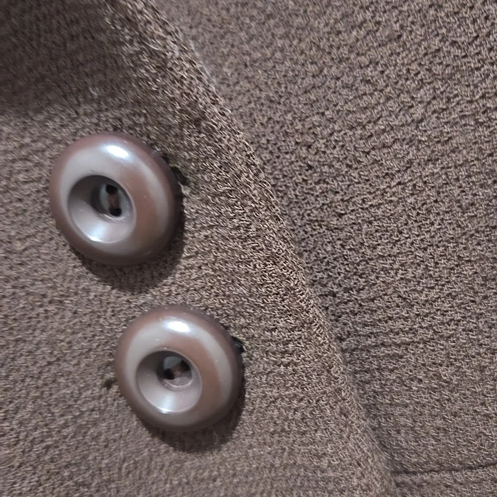 Atelier Paris vintage women's chocolate brown lined button-down jacket size 14
